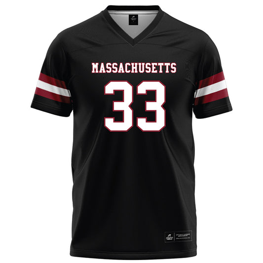 UMass - NCAA Football : Seamus McIntyre - Black Football Jersey-0