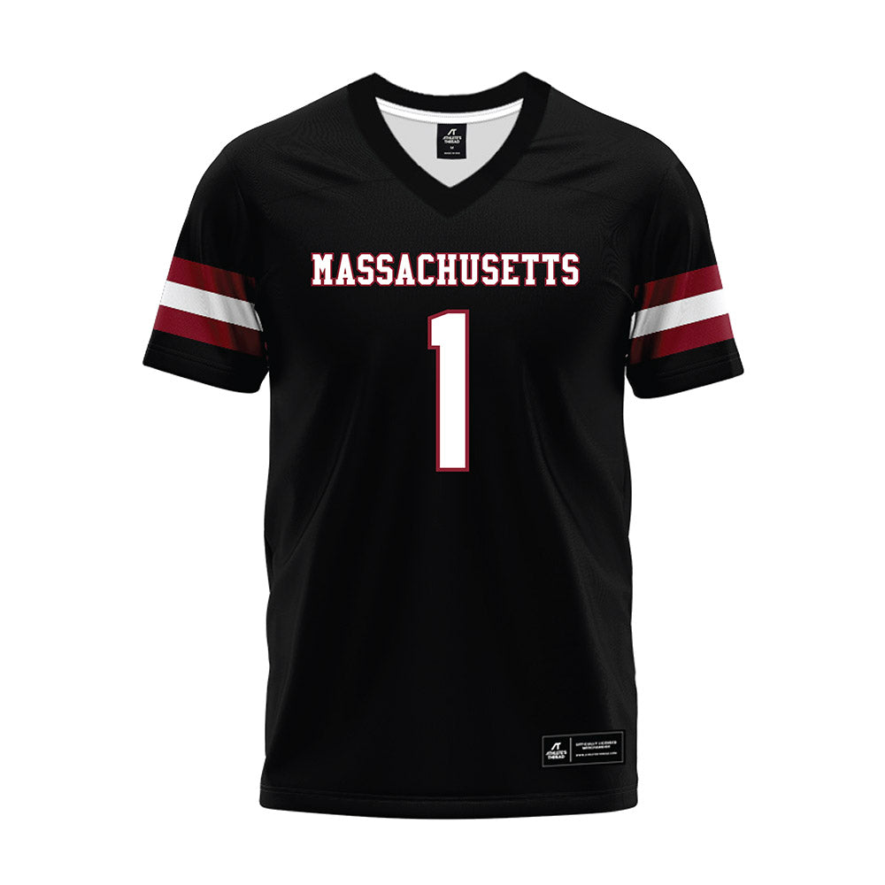 UMass - NCAA Football : DD Snyder - Black Premium Football Jersey-0