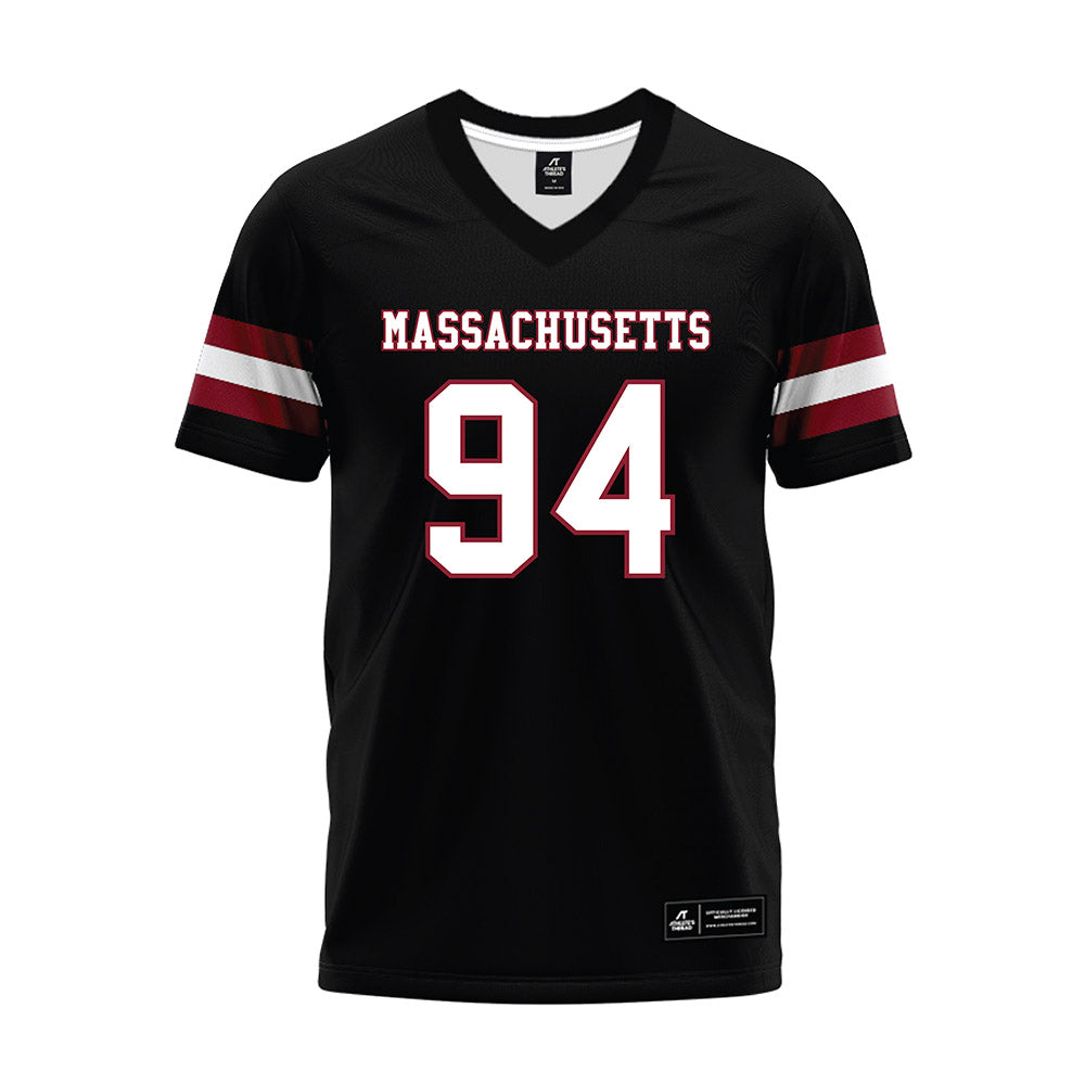 UMass - NCAA Football : Colin Reynolds - Black Premium Football Jersey-0