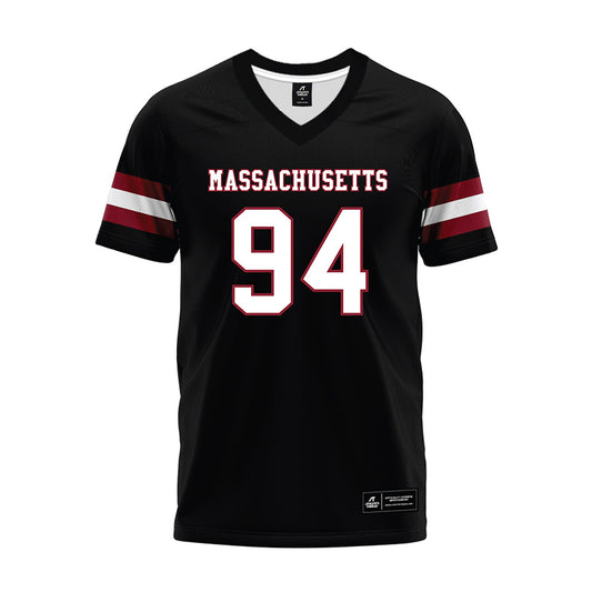 UMass - NCAA Football : Colin Reynolds - Black Premium Football Jersey-0