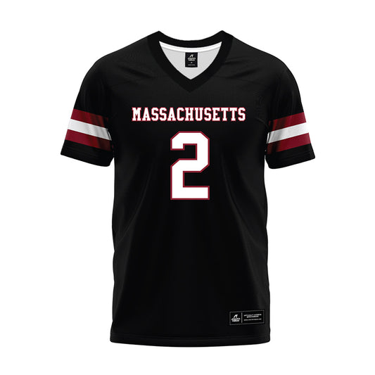 UMass - NCAA Football : Joshua Nobles - Black Premium Football Jersey-0
