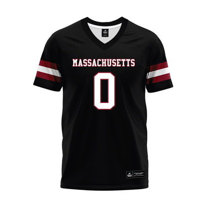 UMass - NCAA Football : Isaiah Reed - Black Premium Football Jersey-0