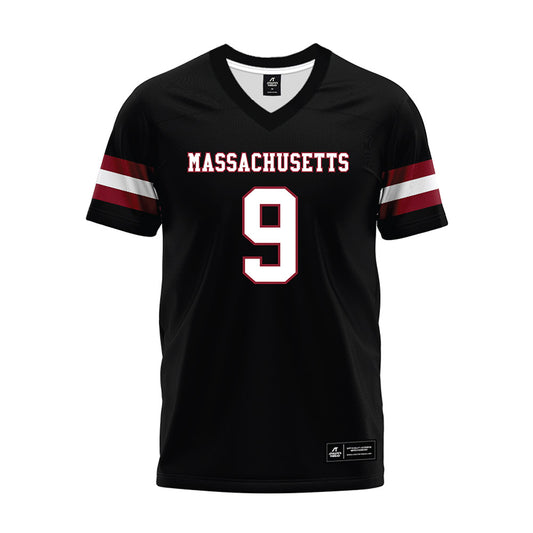 UMass - NCAA Football : Devin Matthews - Black Premium Football Jersey-0