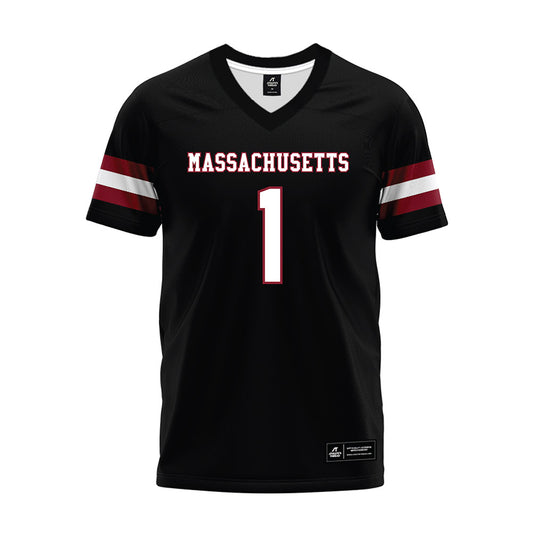 UMass - NCAA Football : Joseph Griffin Jr. - Black Premium Football Jersey-0
