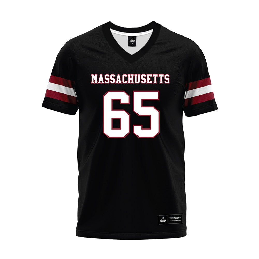 UMass - NCAA Football : Samu Suominen - Black Premium Football Jersey-0