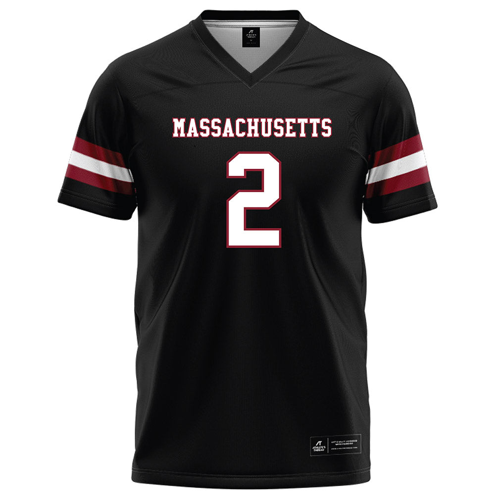 UMass - NCAA Football : Joshua Nobles - Black Football Jersey-0