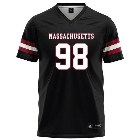 UMass - NCAA Football : William DePaepe - Black Football Jersey-0