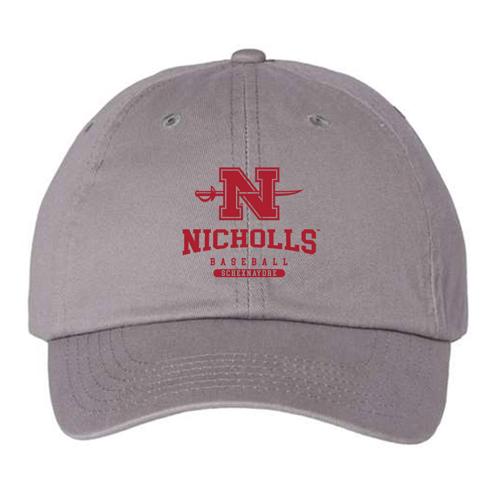Nicholls State - NCAA Baseball : Owen Schexnaydre - Dad Hat-0
