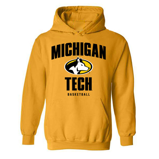 Michigan Tech - NCAA Men's Basketball : Garrett Spielman - Classic Shersey Hooded Sweatshirt-0