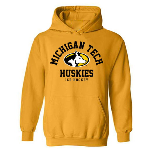 Michigan Tech - NCAA Men's Ice Hockey : Carson Birnie - Classic Shersey Hooded Sweatshirt-0