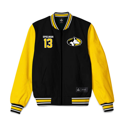 Michigan Tech - NCAA Men's Basketball : Garrett Spielman - Bomber Jacket-0