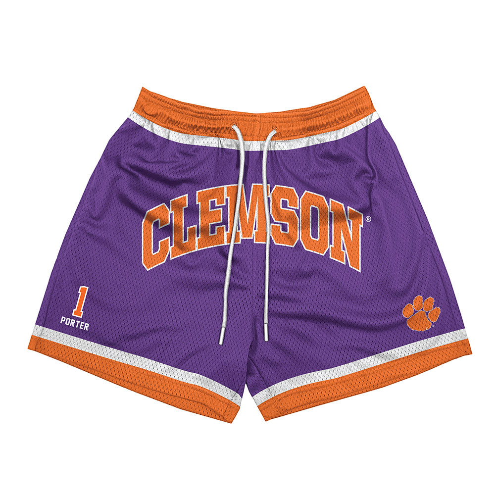 Clemson - NCAA Men's Basketball : Jestin Porter - Shorts-0