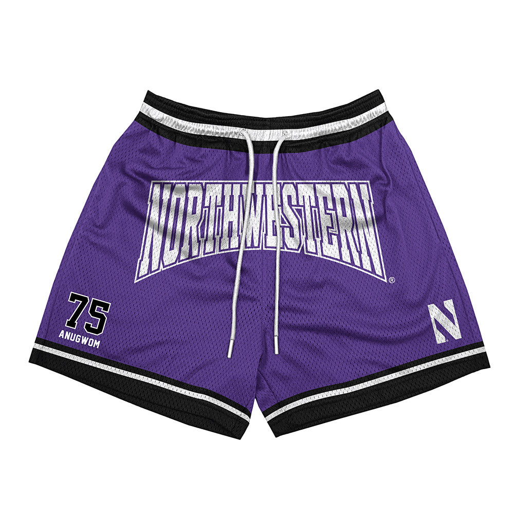 Northwestern - NCAA Football : Arkel Anugwom - Purple Shorts-0