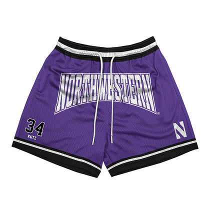 Northwestern - NCAA Baseball : Charlie Kutz - Purple Shorts-0