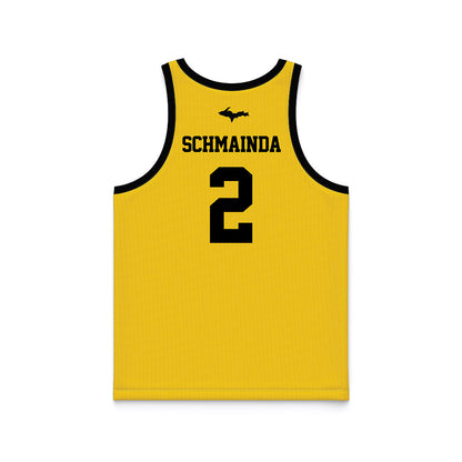 Michigan Tech - NCAA Men's Basketball : Matthew Schmainda Schmainda - Gold Basketball Jersey
