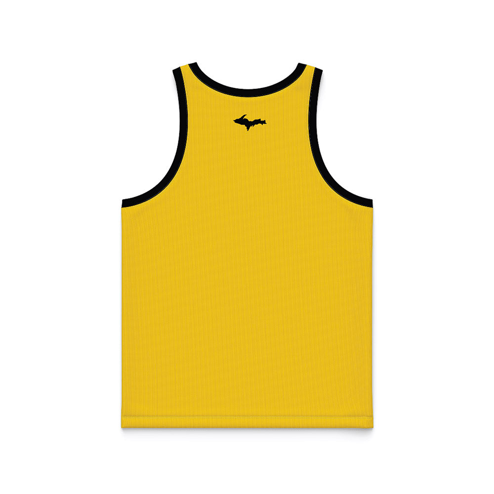 Michigan Tech - NCAA Men's Basketball : - Gold Basketball Jersey-1