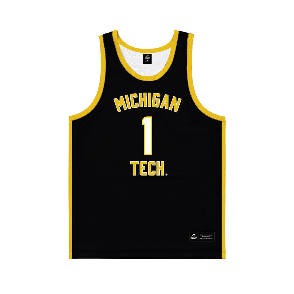 Michigan Tech - NCAA Men's Basketball : Marcus Tomashek - Black Basketball Jersey
