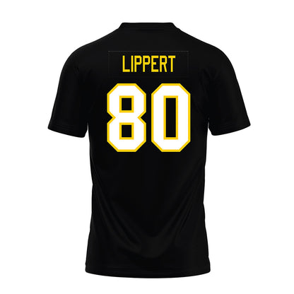 Michigan Tech - NCAA Football : Jaxon Lippert - Black Premium Football Jersey-1