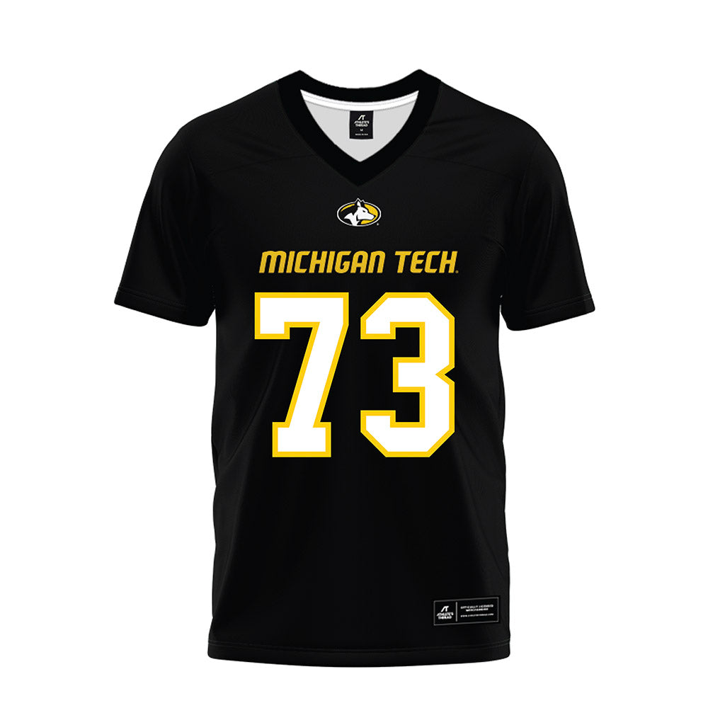 Michigan Tech - NCAA Football : Connor Byram - Black Premium Football Jersey-0