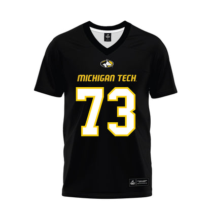 Michigan Tech - NCAA Football : Connor Byram - Black Premium Football Jersey-0