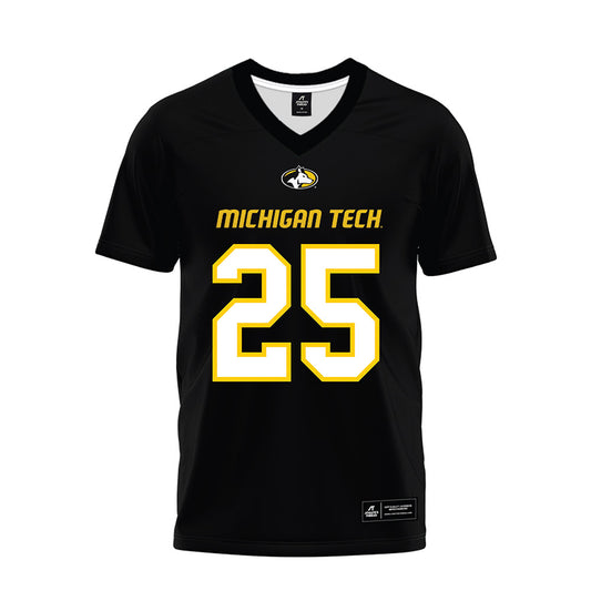 Michigan Tech - NCAA Football : Jamison Stamps - Black Premium Football Jersey-0