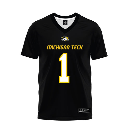 Michigan Tech - NCAA Football : Cole Murphy - Black Premium Football Jersey-0