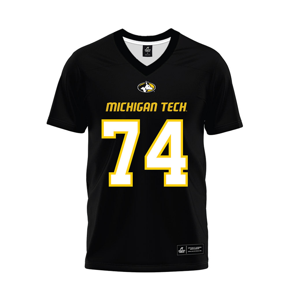 Michigan Tech - NCAA Football : Chris Gottschalk - Black Premium Football Jersey-0