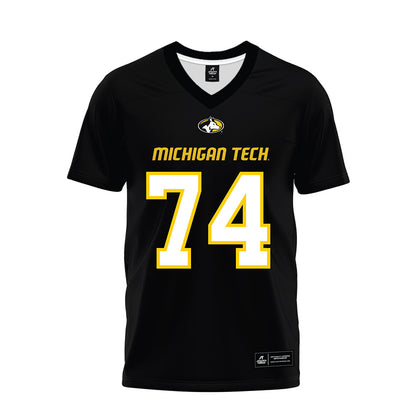 Michigan Tech - NCAA Football : Chris Gottschalk - Black Premium Football Jersey-0