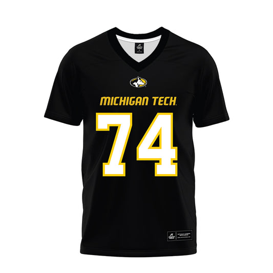 Michigan Tech - NCAA Football : Chris Gottschalk - Black Premium Football Jersey-0