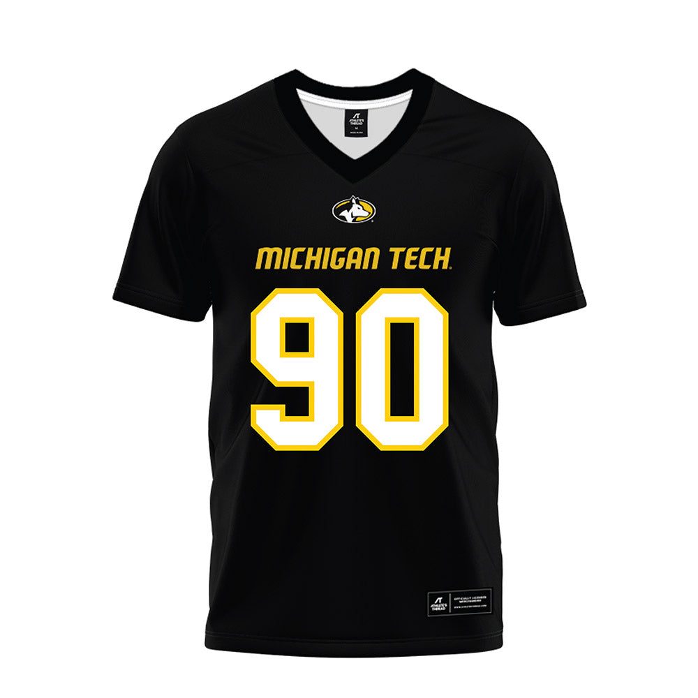 Michigan Tech - NCAA Football : Connor Hindenach - Black Premium Football Jersey