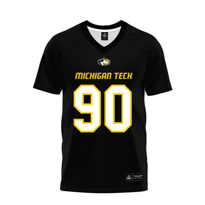 Michigan Tech - NCAA Football : Connor Hindenach - Black Premium Football Jersey