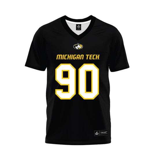 Michigan Tech - NCAA Football : Connor Hindenach - Black Premium Football Jersey