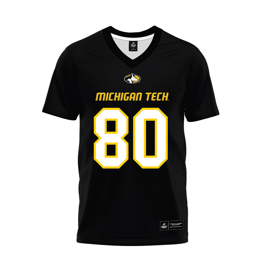 Michigan Tech - NCAA Football : Jaxon Lippert - Black Premium Football Jersey-0