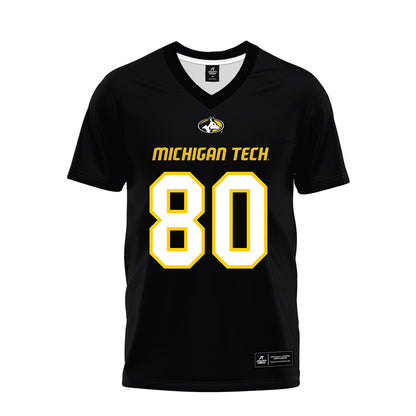 Michigan Tech - NCAA Football : Jaxon Lippert - Black Premium Football Jersey-0
