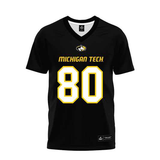 Michigan Tech - NCAA Football : Jaxon Lippert - Black Premium Football Jersey-0