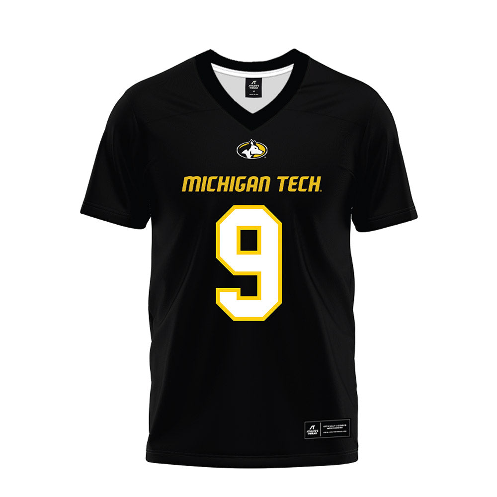 Michigan Tech - NCAA Football : MJ Hansen - Black Premium Football Jersey