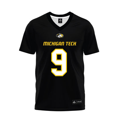 Michigan Tech - NCAA Football : MJ Hansen - Black Premium Football Jersey