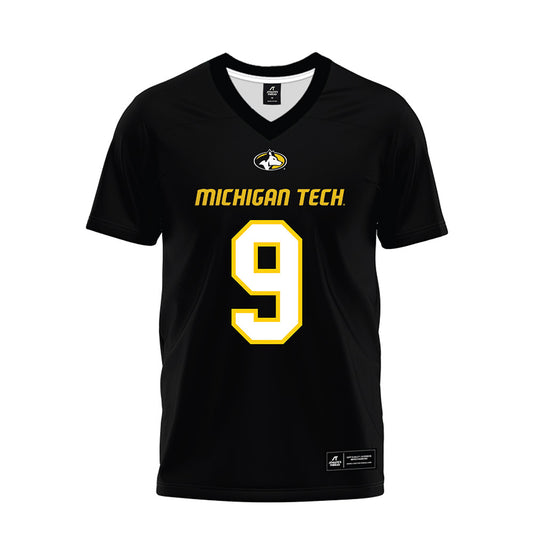 Michigan Tech - NCAA Football : MJ Hansen - Black Premium Football Jersey