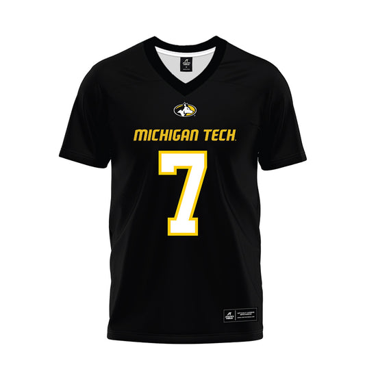Michigan Tech - NCAA Football : Chase Koch - Black Premium Football Jersey-0