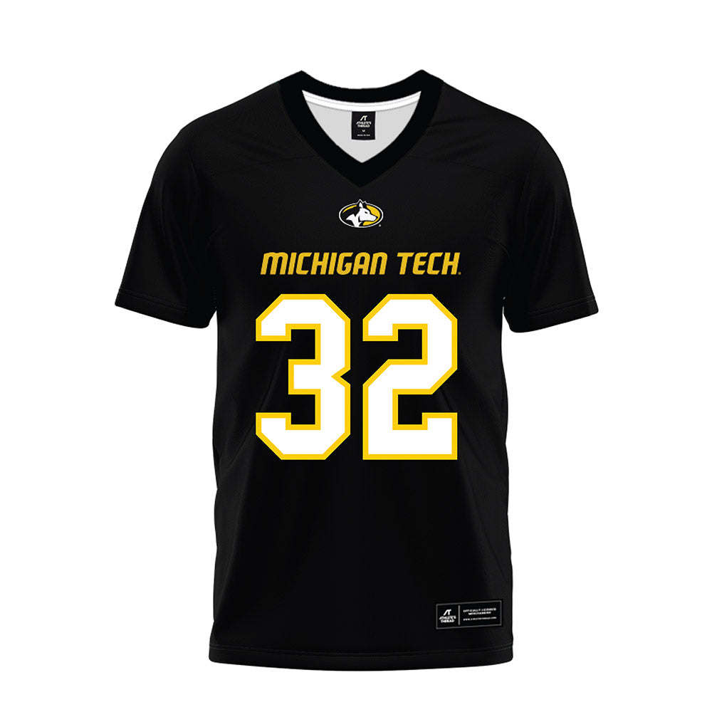 Michigan Tech - NCAA Football : Luke Gorzinski - Black Premium Football Jersey