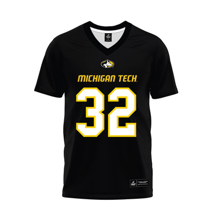 Michigan Tech - NCAA Football : Luke Gorzinski - Black Premium Football Jersey