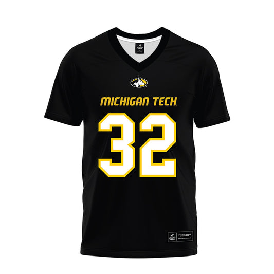 Michigan Tech - NCAA Football : Luke Gorzinski - Black Premium Football Jersey