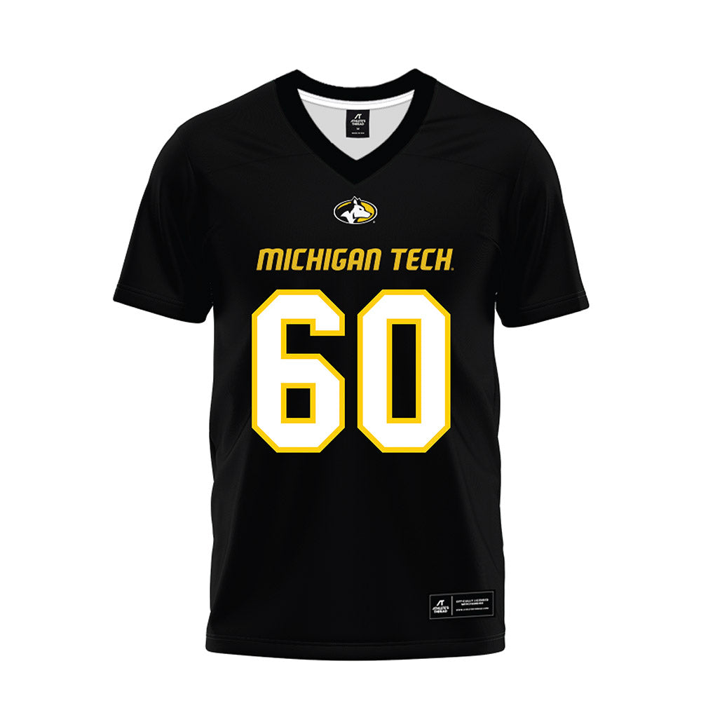 Michigan Tech - NCAA Football : Kevin Giuliani - Black Premium Football Jersey-0