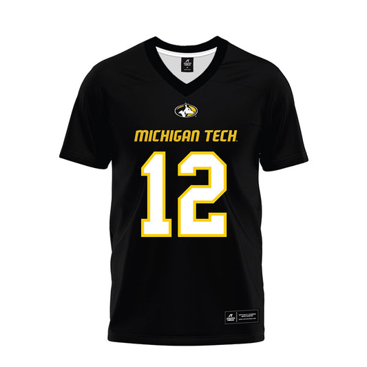 Michigan Tech - NCAA Football : Terrence Martin II - Black Premium Football Jersey-0