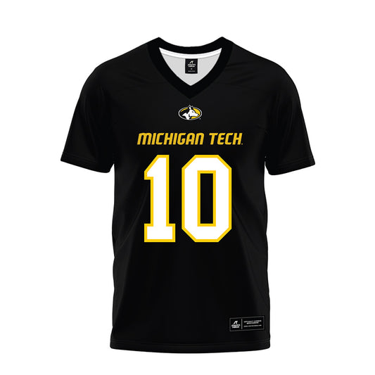 Michigan Tech - NCAA Football : Jacob Schorfhaar - Black Premium Football Jersey-0