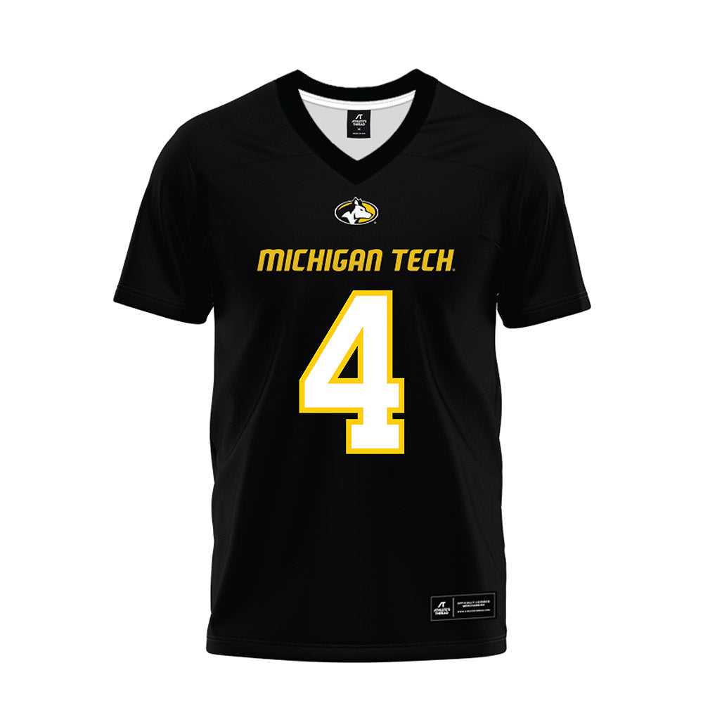 Michigan Tech - NCAA Football : Jamison Stamps - Black Premium Football Jersey-0