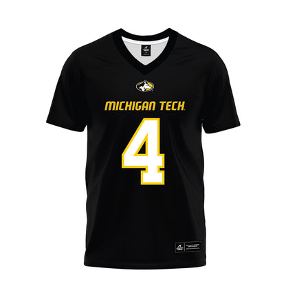 Michigan Tech - NCAA Football : Jamison Stamps - Black Premium Football Jersey-0