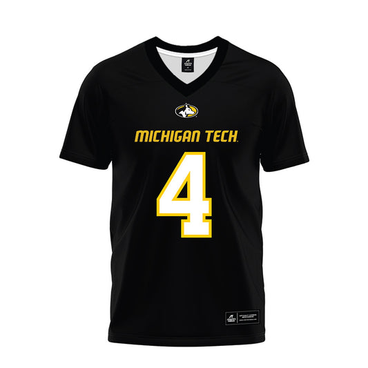 Michigan Tech - NCAA Football : Jamison Stamps - Black Premium Football Jersey-0