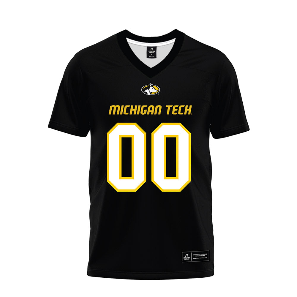 Michigan Tech - NCAA Football : Bryce Borgus - Black Premium Football Jersey-0