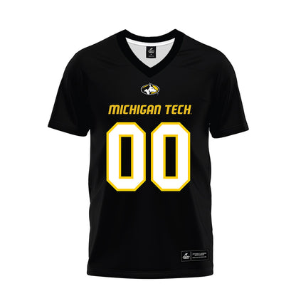 Michigan Tech - NCAA Football : Bryce Borgus - Black Premium Football Jersey-0